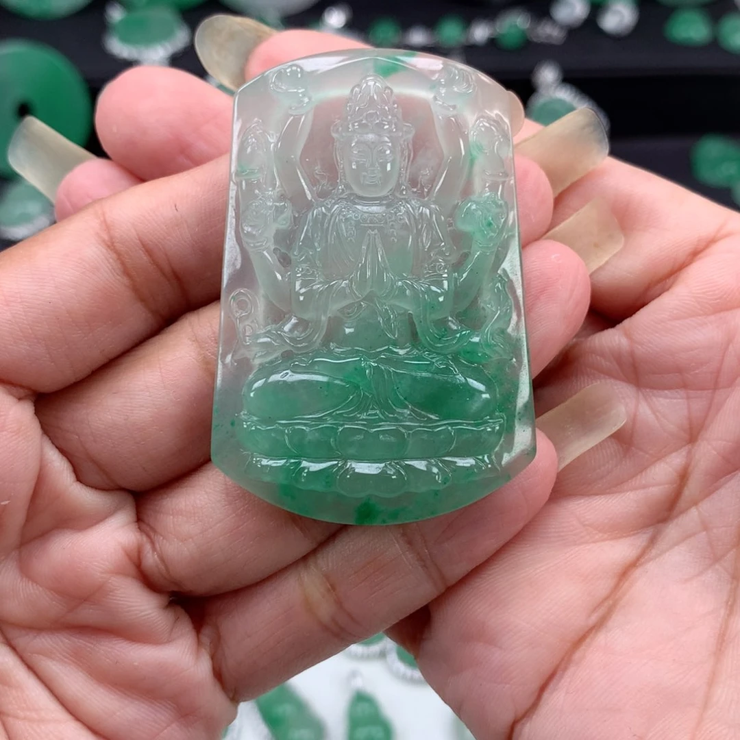 未镶嵌吊坠石英质玉（非洲翠）