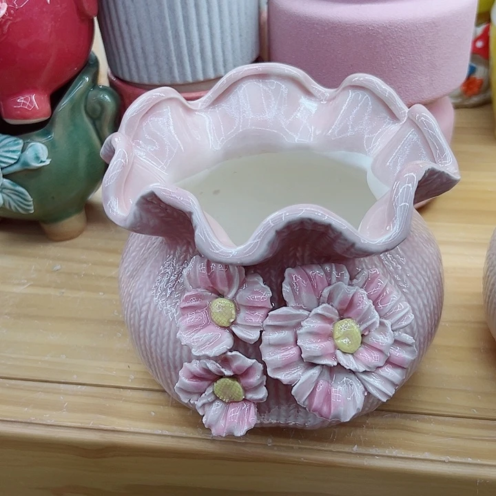 有孔，满10元发货多肉陶瓷花盆