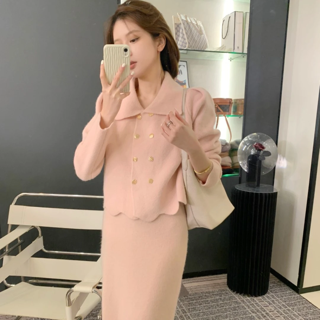 【芝士Cheese】格兰德毛衣设计套装小香风气质时尚针织聚酯纤维