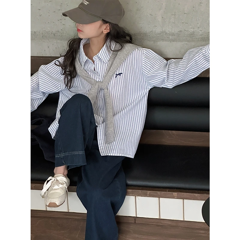 K28361女童套装2025春装新款儿童两件套春秋时髦大童衬衫衣服时髦