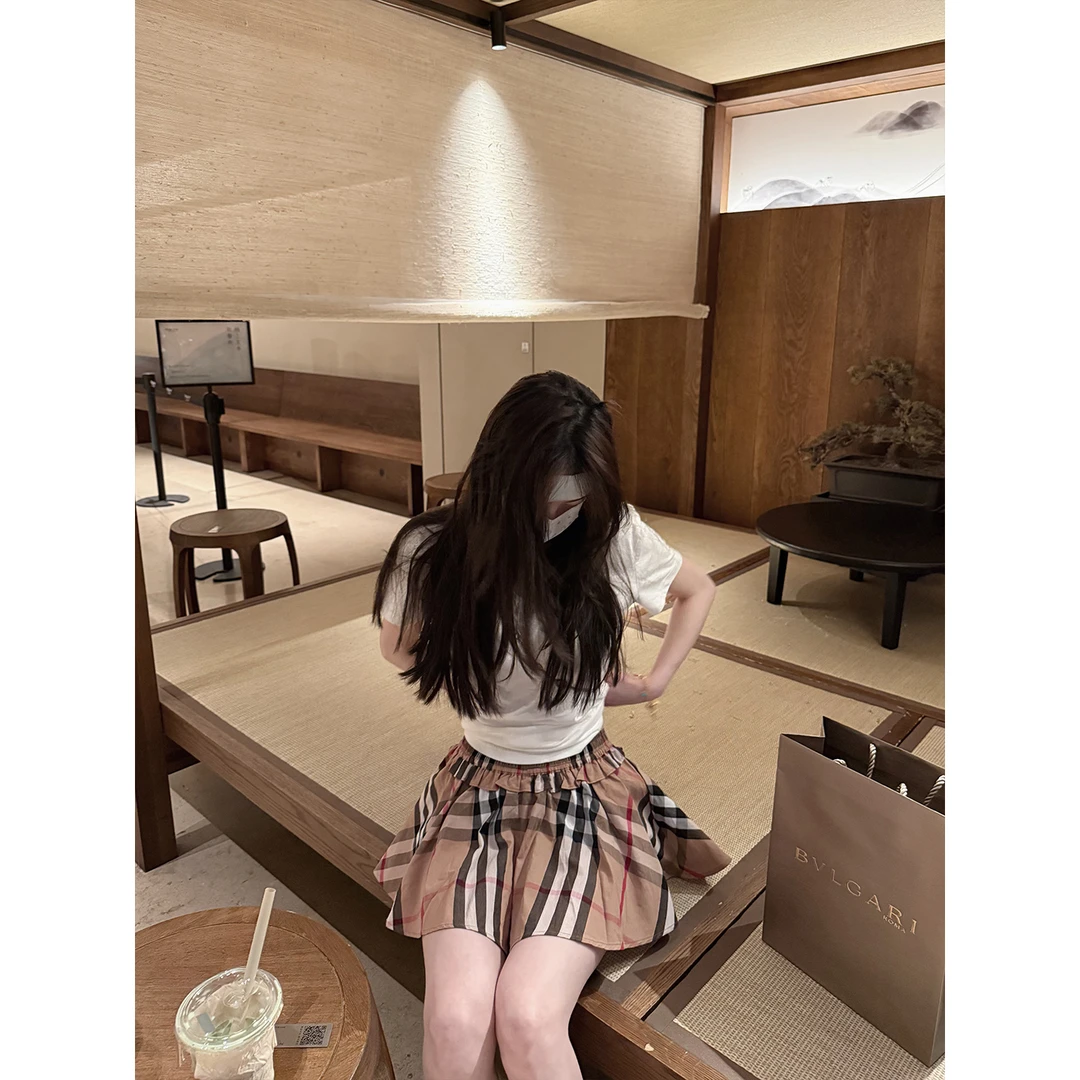 Jnnlh 格纹控！青春少女感！纯欲短裤半身裙