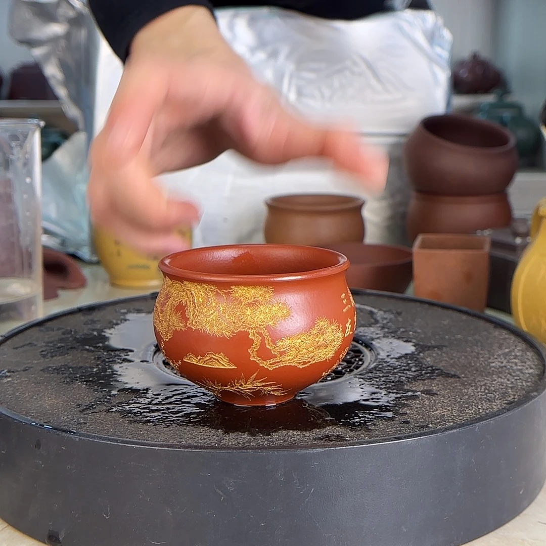 紫砂茶壶原矿泥料紫砂 朱泥 120cc