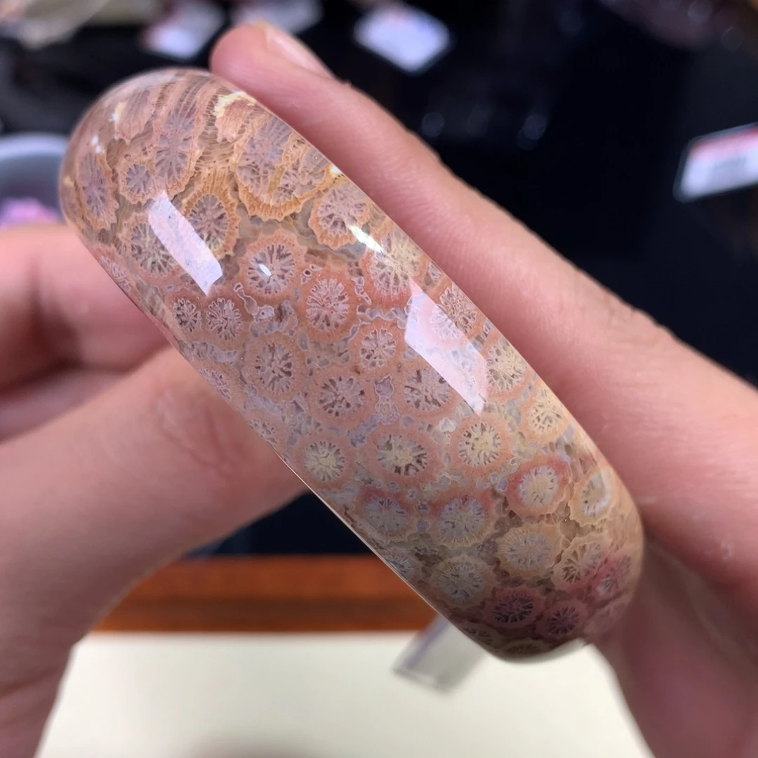 硅化珊瑚（珊瑚玉）未镶嵌吊坠(赠链)42号红彩柠檬56.5圈