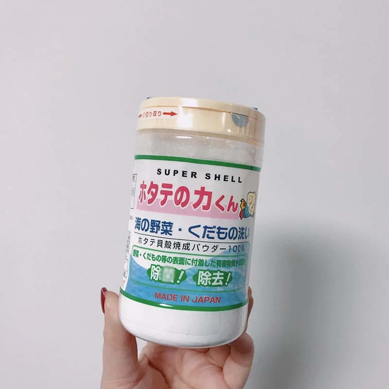 日本汉方贝壳粉水果蔬菜清洗粉洗菜粉餐洗剂餐具奶瓶洗洁精90g