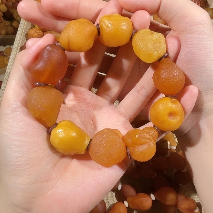 琥珀未镶嵌手链蜜蜡海漂手串