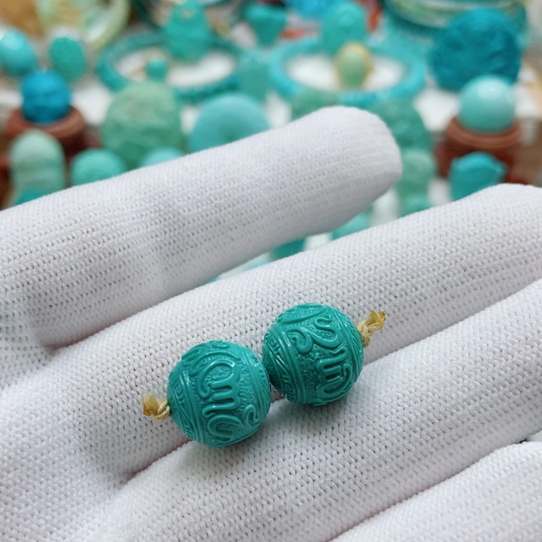 绿松石未镶嵌珠子12mm