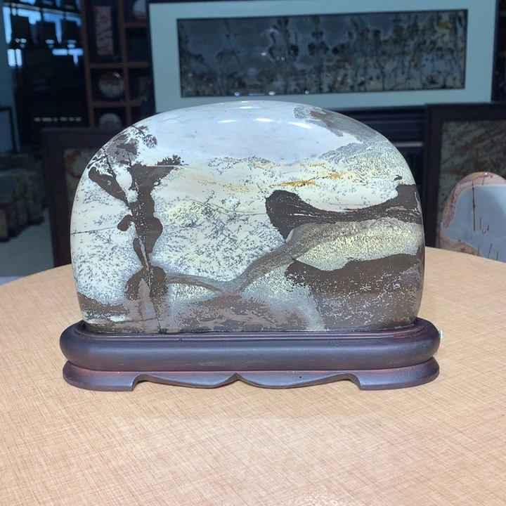 ，广西国画石摆件，收藏观赏