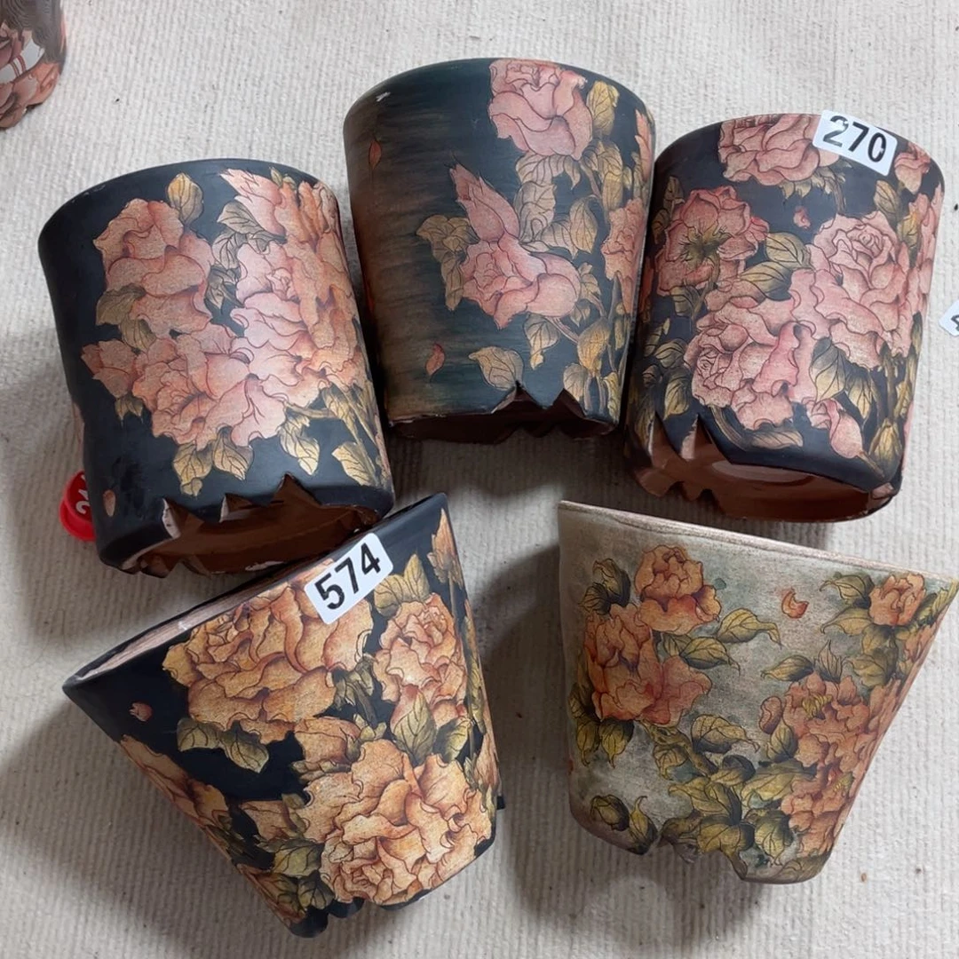 紫砂花盆喜*陶瓷多肉花盆瑕疵