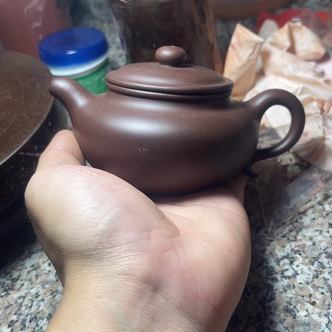 茶壶紫砂微瑕老紫泥仿古