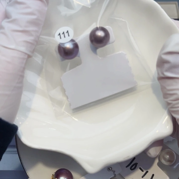 淡水珍珠耳饰银S925镶嵌