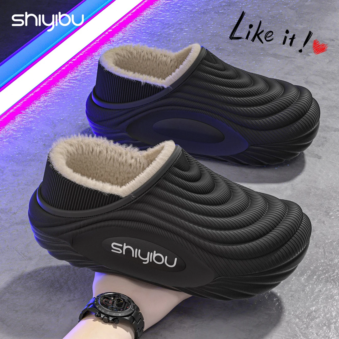 防滑居外穿棉拖男情侣防水棉拖鞋女2025新款爆款厚底加绒保暖棉鞋