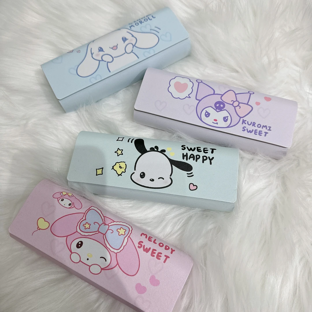 库洛米可爱眼镜盒抗压防摔女款学生儿童近视眼镜收纳盒