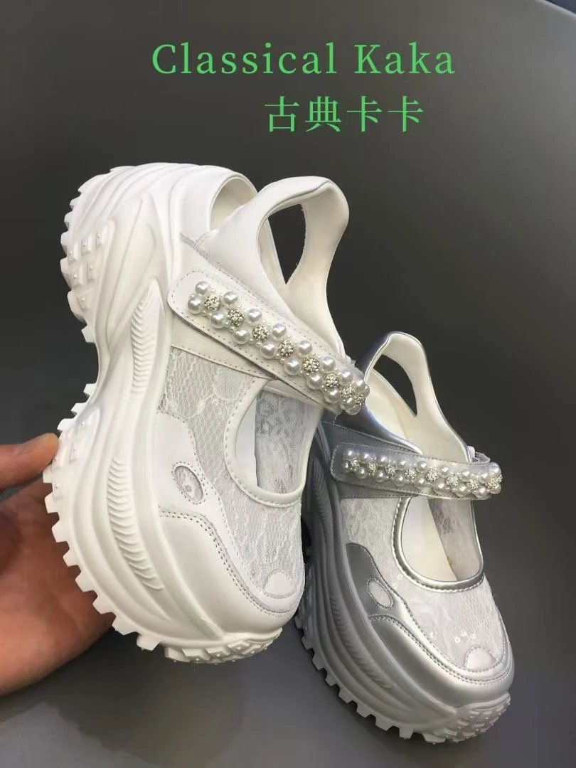 古典卡卡2025春季新款时尚增高透气凉鞋