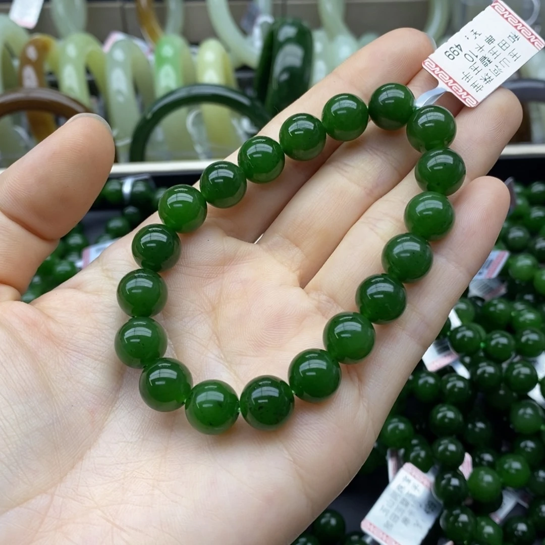 和田玉未镶嵌手串卡10