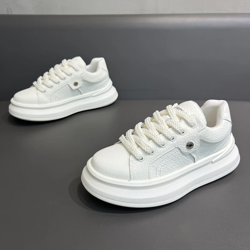 新款厚底小白鞋韩版舒适轻便男士休闲鞋轻奢国潮时尚潮男鞋CR5663