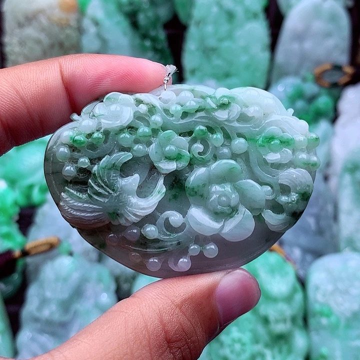 翡翠未镶嵌吊坠(不含链)