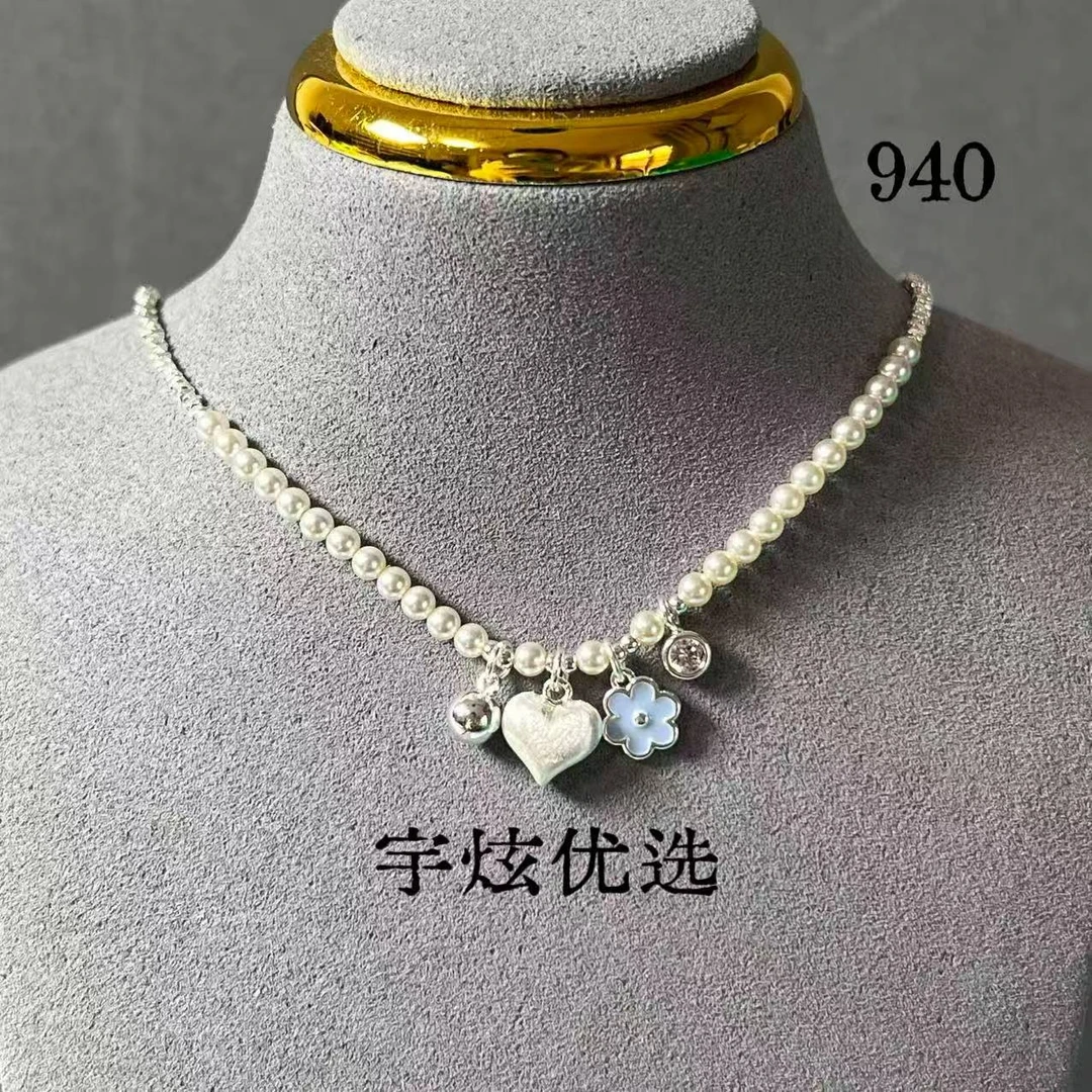 黄铜仿珍珠项链 时尚百搭项链饰品颈链锁骨链940