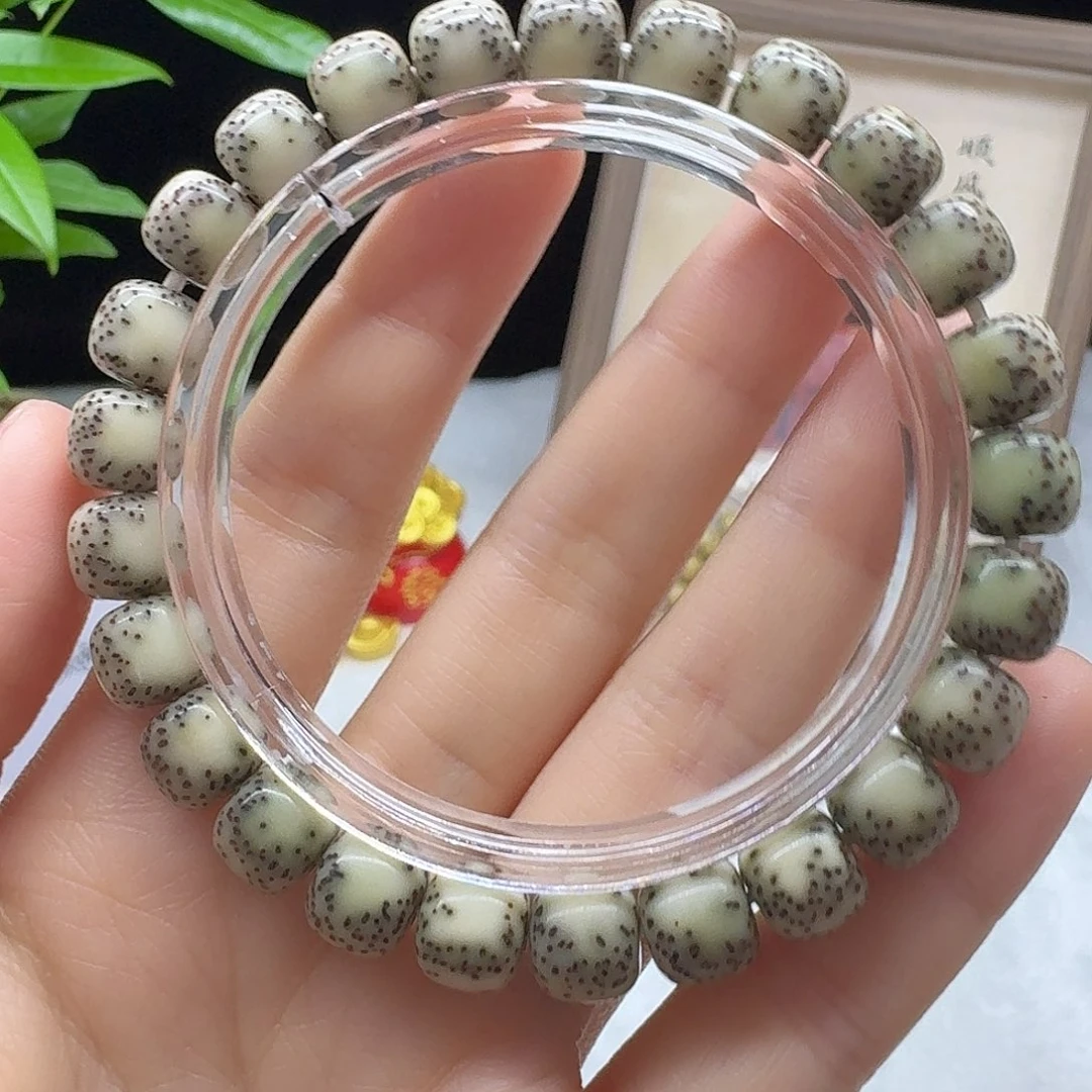 星月菩提手串灰冰侧留白