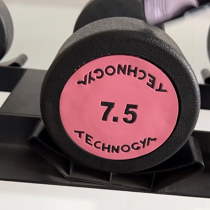 全新纯钢泰诺哑铃7.5公斤一对粉色