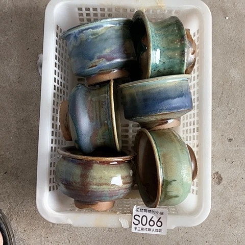 紫砂花盆066微瑕品口径7到8左右