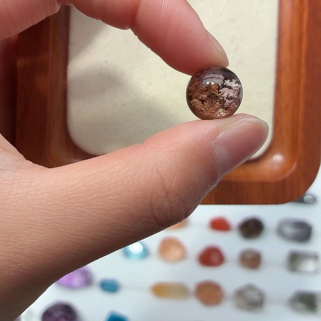 珠宝半成品水晶银S925镶嵌莫奈色系幽灵单珠