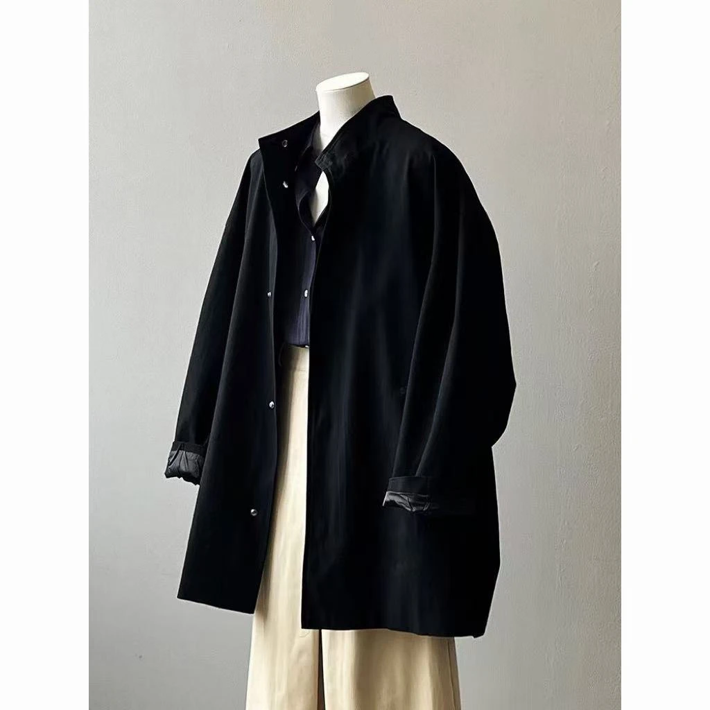 FF 男女都可传~M胸120长76日系工装风宽松中长款风衣外套 2285