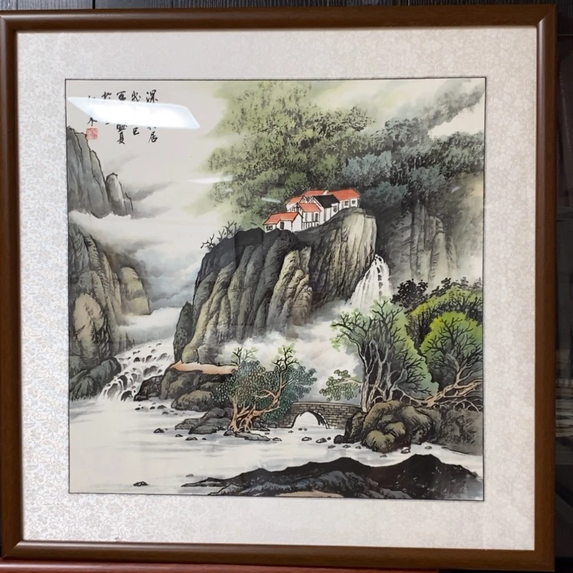 【闪购商品】国画手绘国画带框70.70