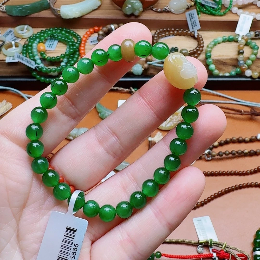 N****和田玉未镶嵌手链