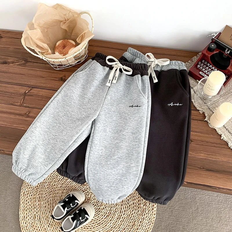 男童长裤春秋款2025新款儿童韩版宽松运动裤中大童休闲百搭束脚裤