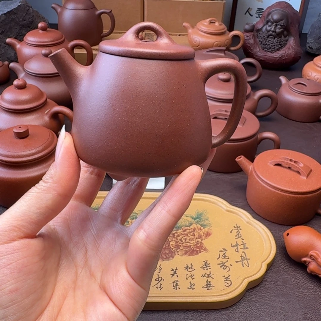 紫砂茶壶高飘  特练紫泥  130