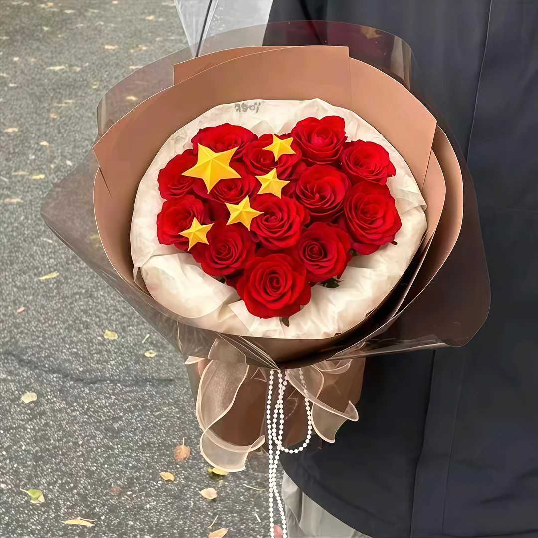 退伍花束【光荣退伍】13朵红玫瑰花束鲜花束退伍花束送男友爱人花店送花上门