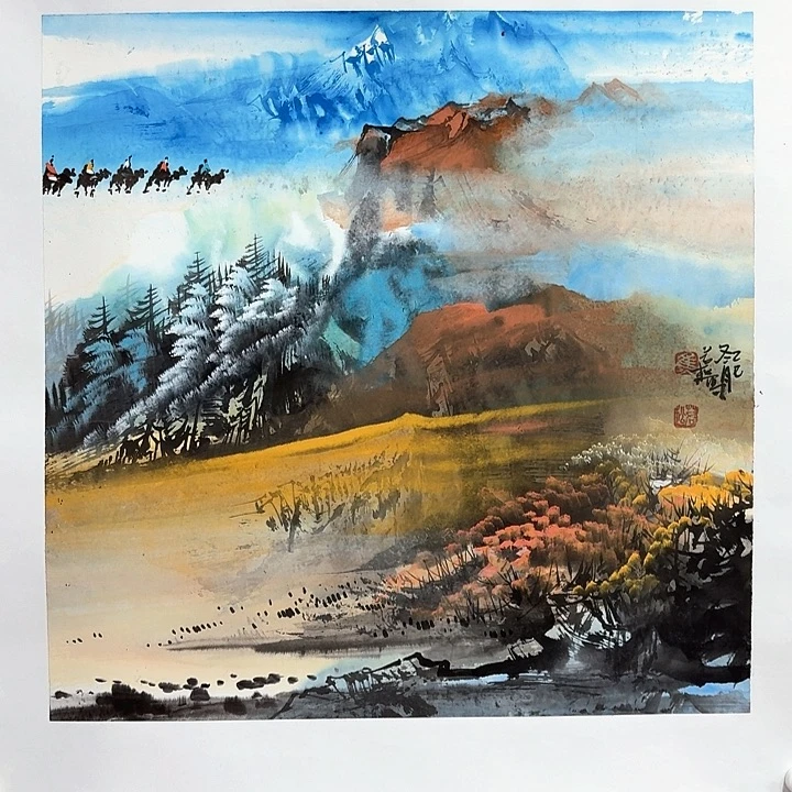 国画亲笔手绘放心去藏