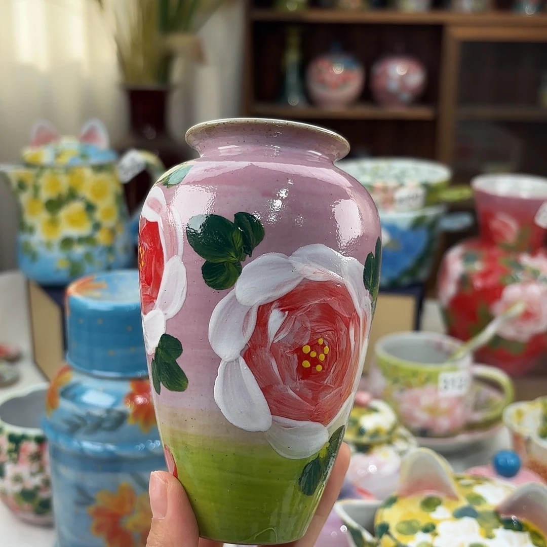 瓷片景德镇手绘高温釉下彩陶瓷茶具