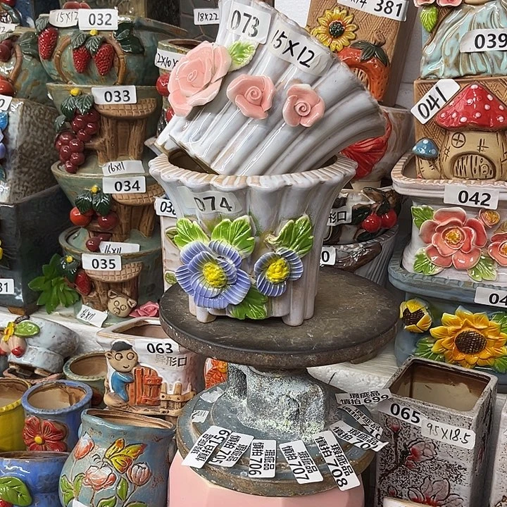 粗陶材质多肉花盆