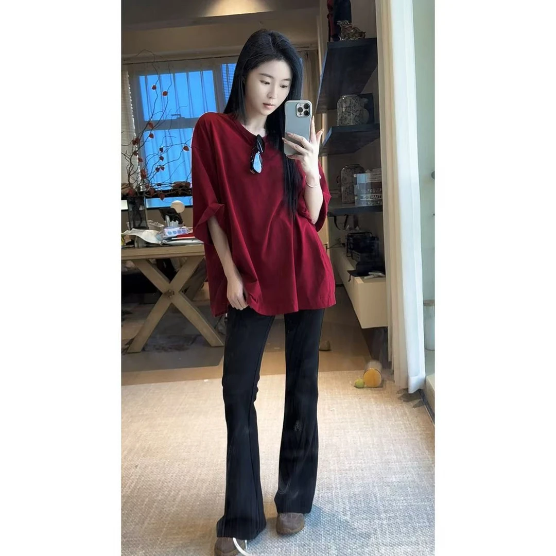 [张七七]25 新款女设计师款简约短袖上衣纯棉时尚休闲百搭夏季