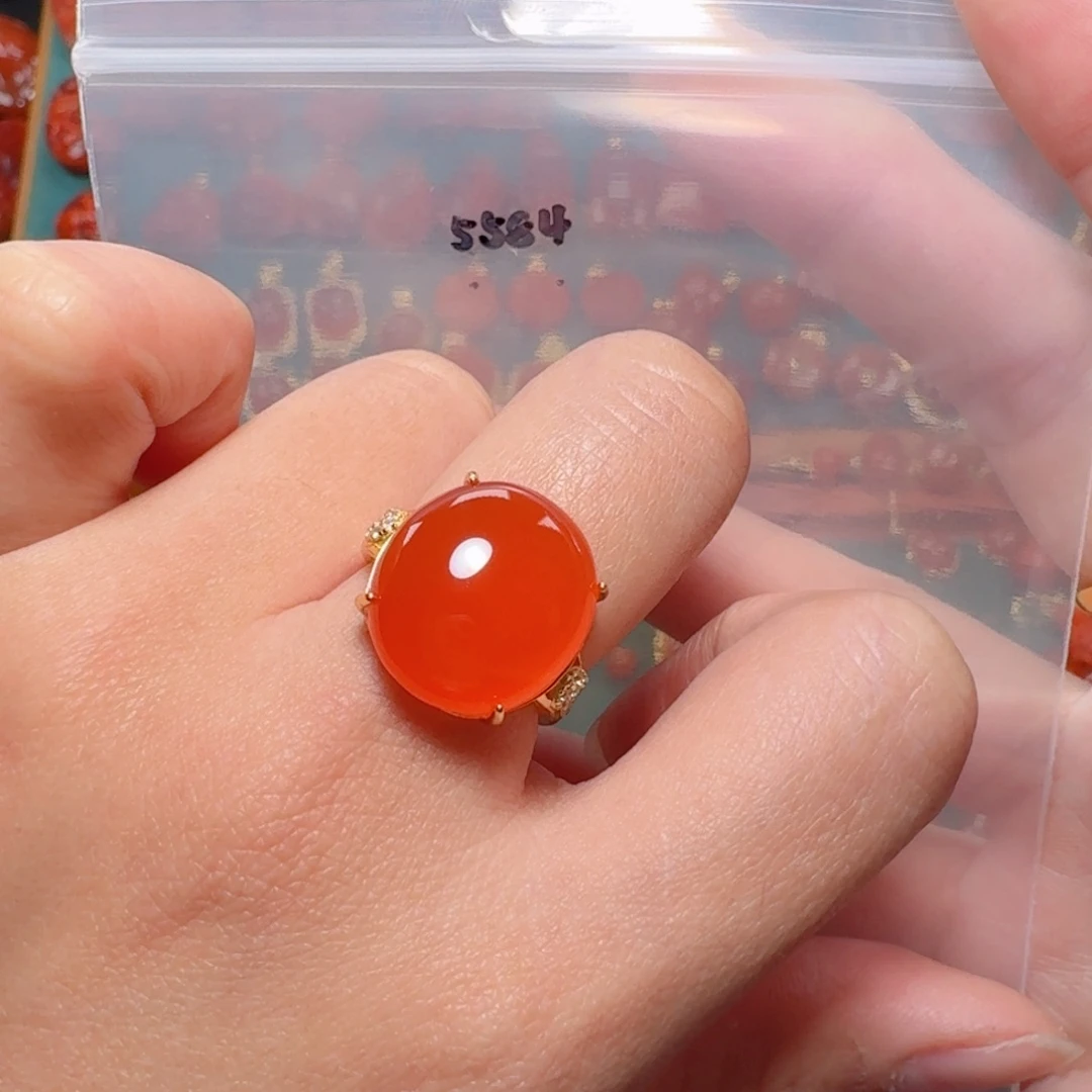 南红玛瑙南红银S925镶嵌