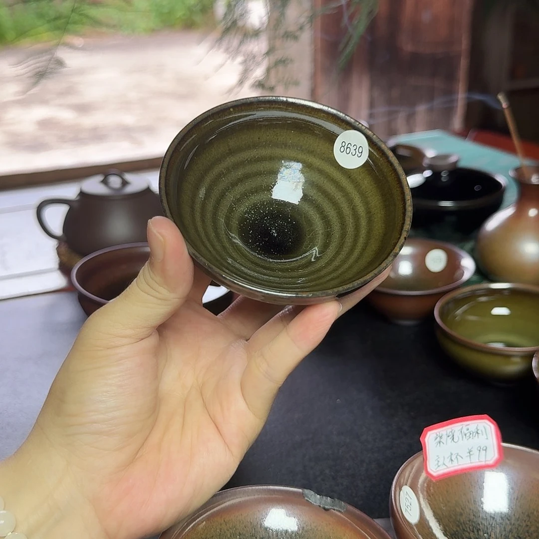 茶盏8639 秋罗柴烧手工主人杯福利无礼盒