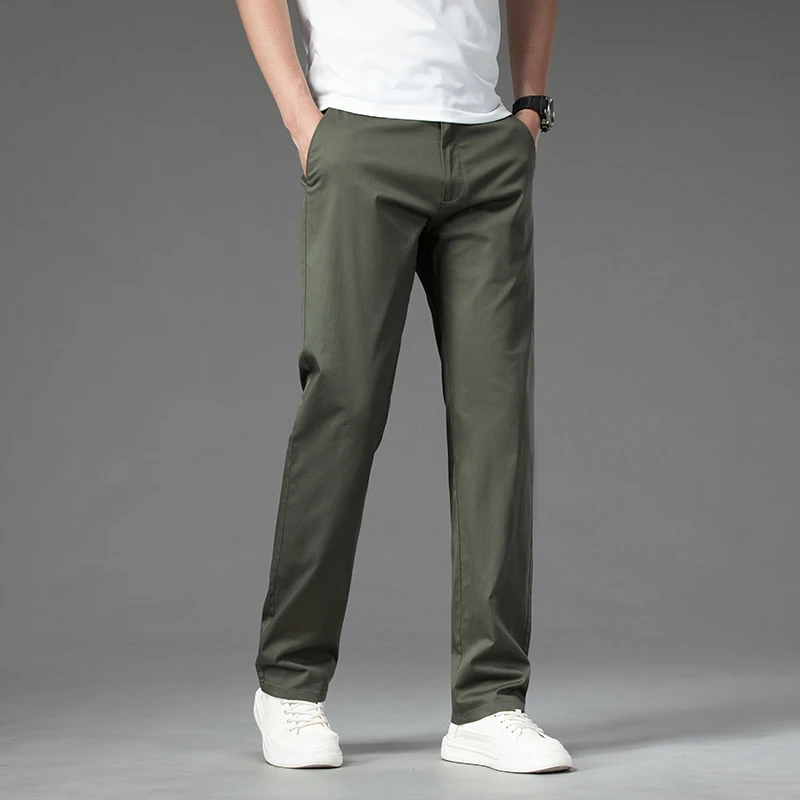 【裤先生】夏季薄款男士休闲裤-纯棉-宽松-直筒-6040