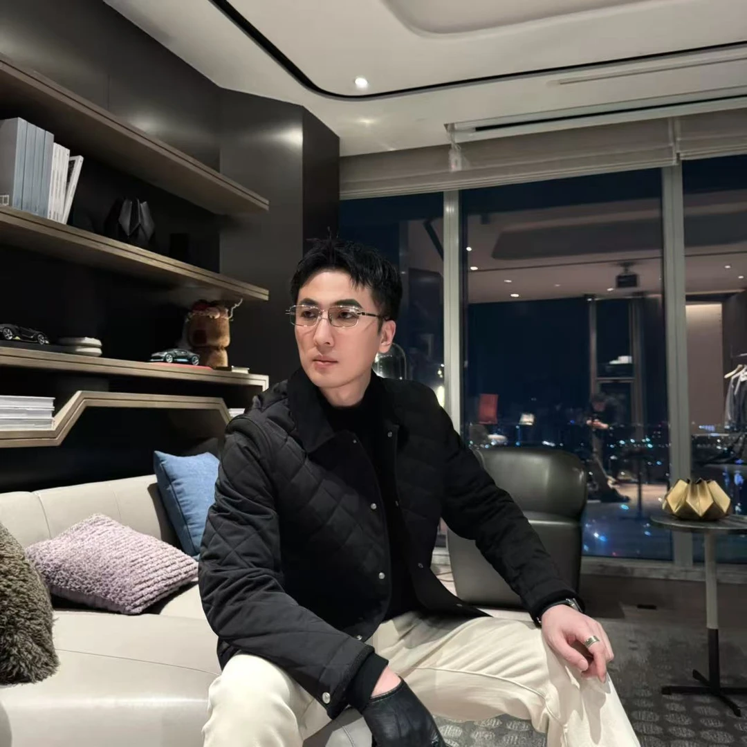 【新贵OLDMQNEY】男士经典菱形格棉服拼接灯芯绒领高级翻领棉服5521