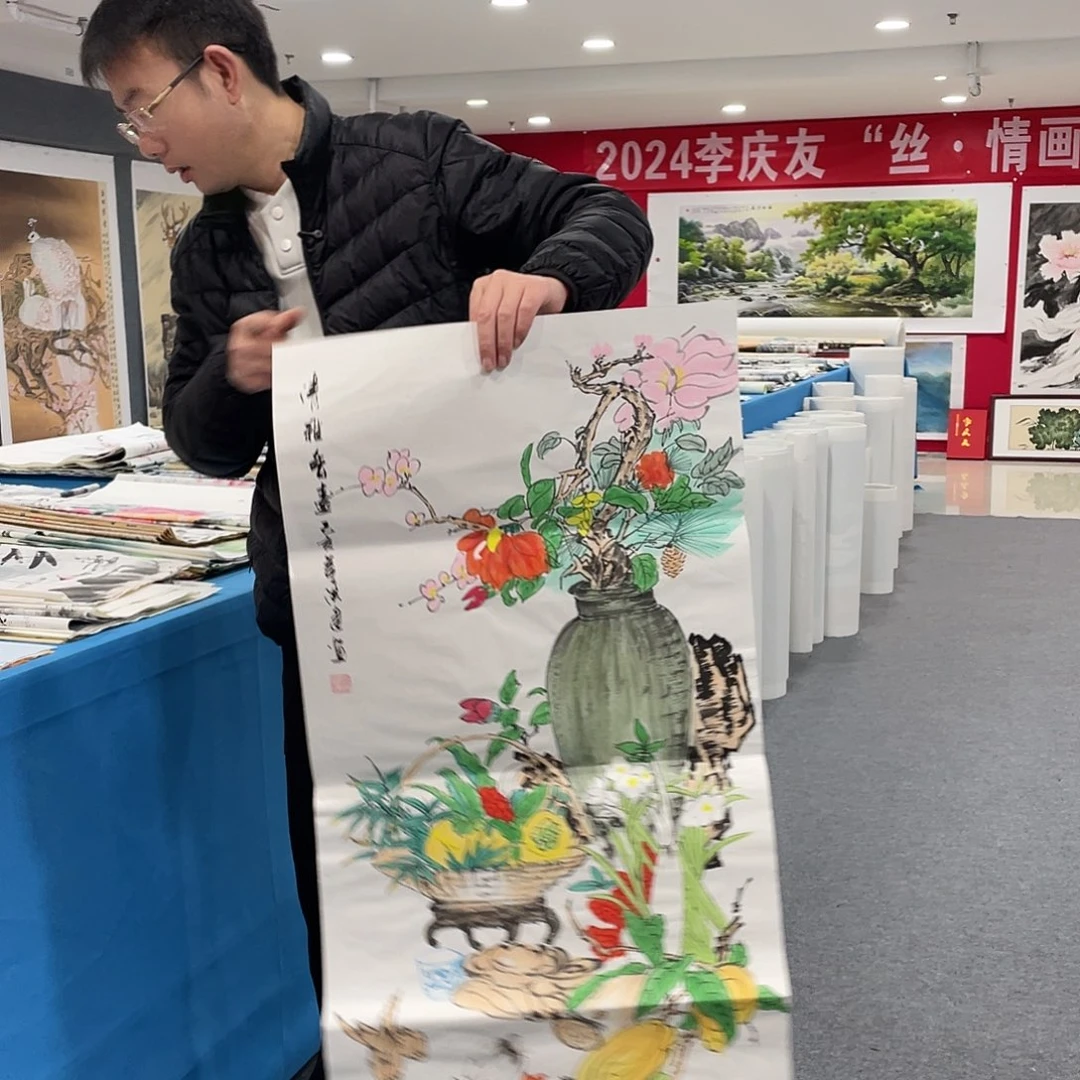 国画今天上午国画作品展示