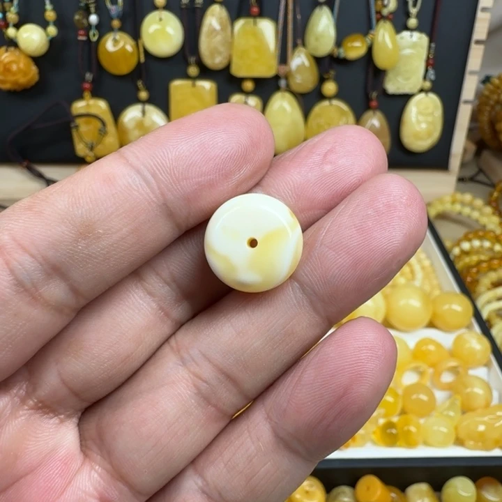 蜜蜡未镶嵌珠宝奇石算盘珠16+