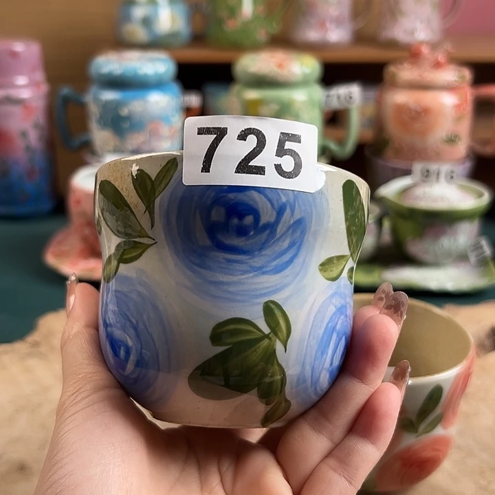 景德镇陶瓷手绘作品725微瑕