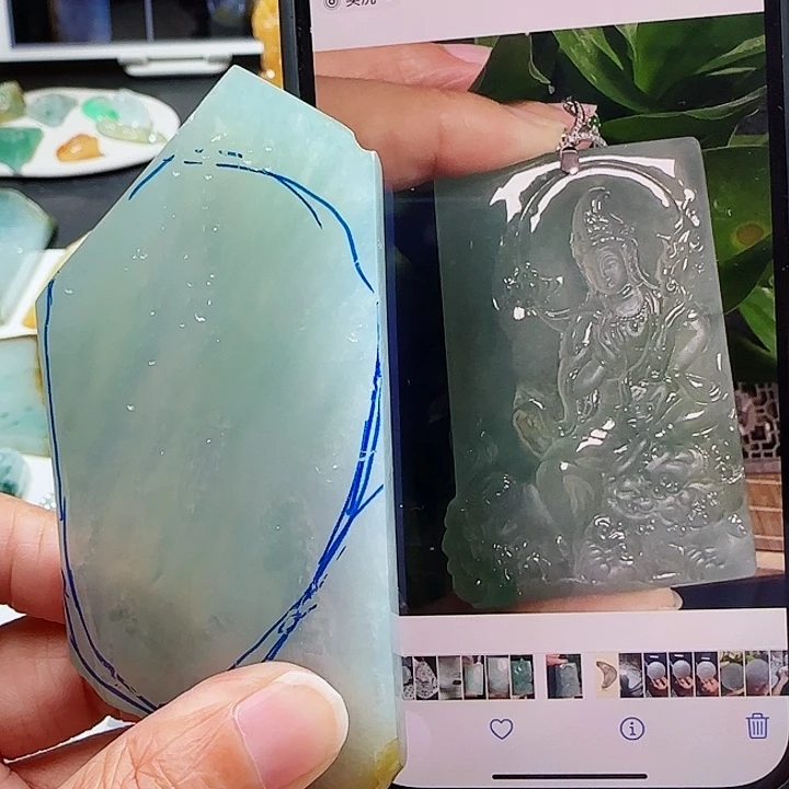 定制翡翠未镶嵌翡翠挂件