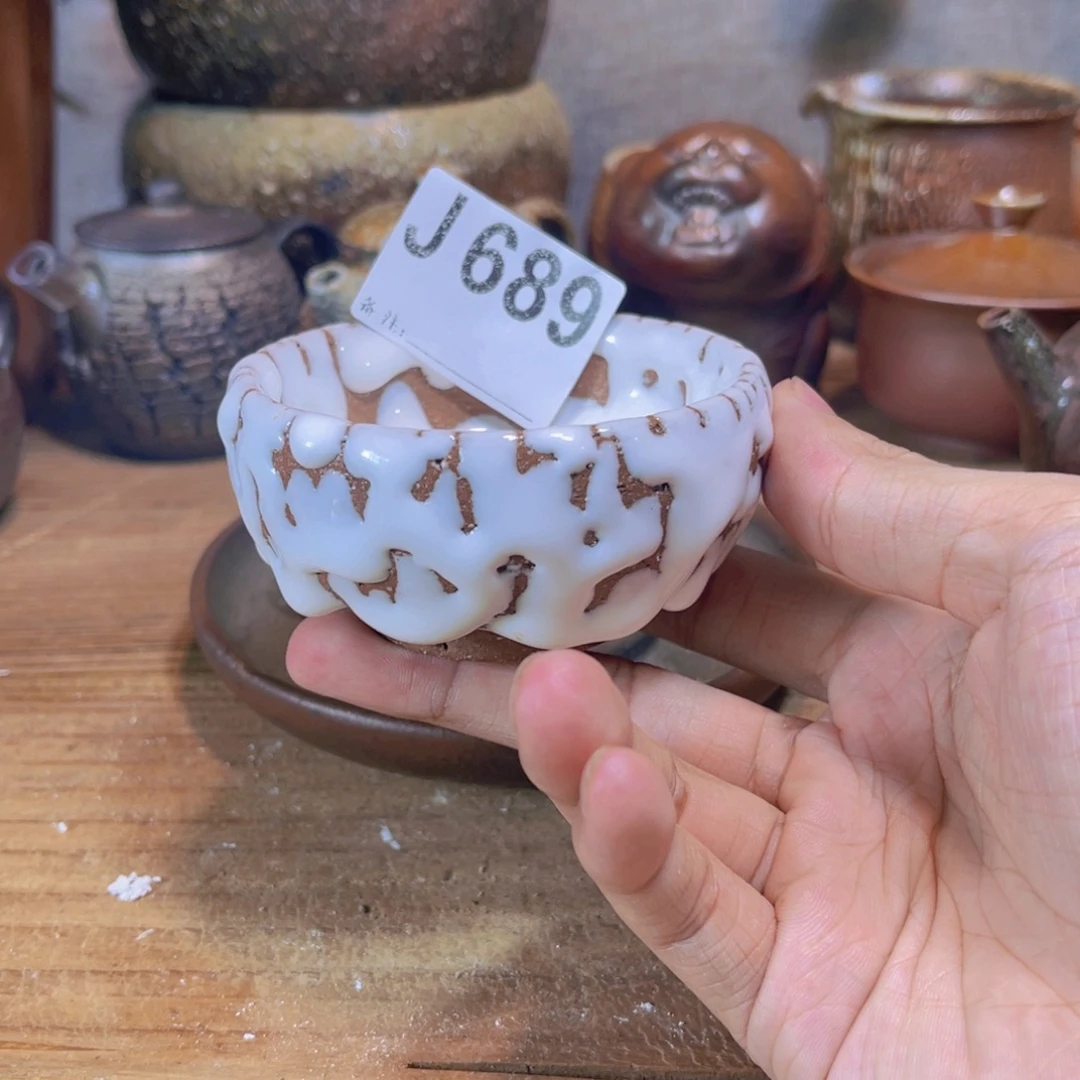纯手工制作工艺（柴烧）裸烧纯手工制作柴烧杯689