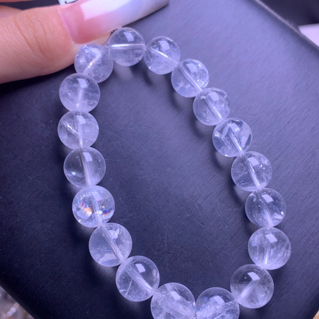 水晶银S925镶嵌手串彩虹幽灵11m