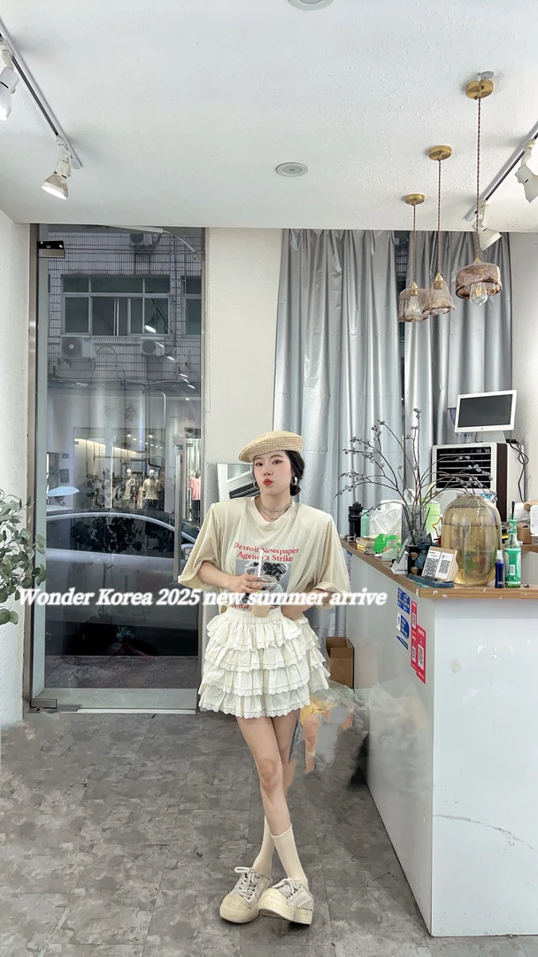 松紧带蛋糕裙仙女风萝莉风半身裙百搭连衣裙小香风