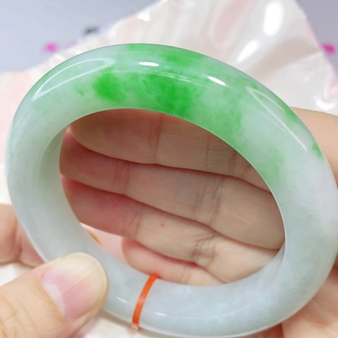 未镶嵌手镯翡翠56.6圈口正圈-厚装