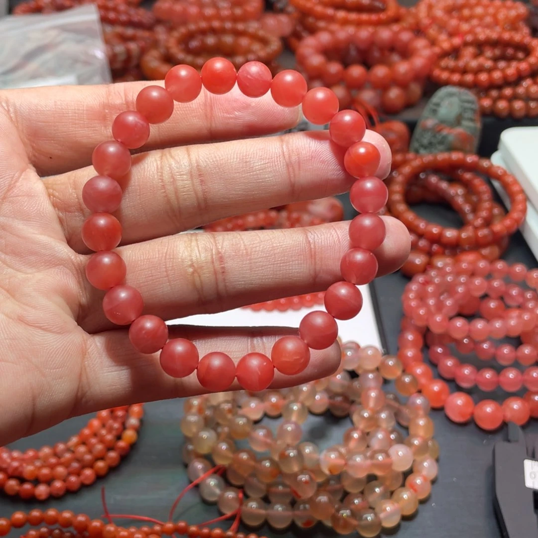 南红玛瑙手链未镶嵌