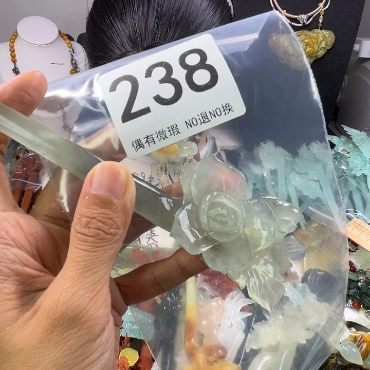 未镶嵌岫玉发饰L**a