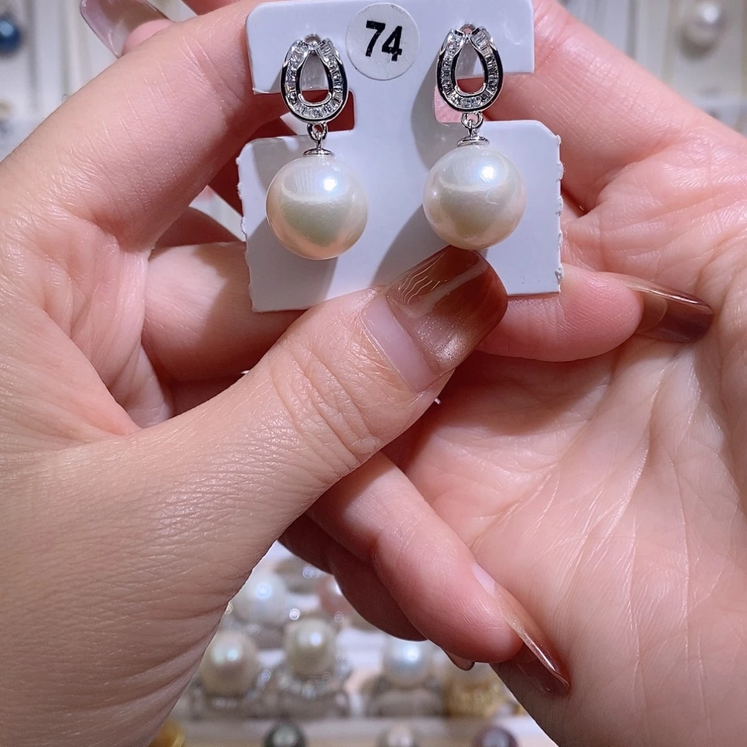 未镶嵌耳饰淡水珍珠w12.3